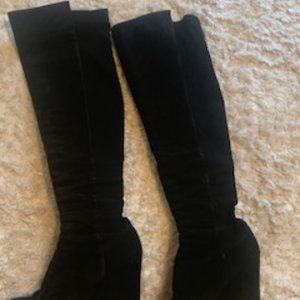 Stuart Weitzman 5050 Demiswoon Suede Wedge Platform Boots